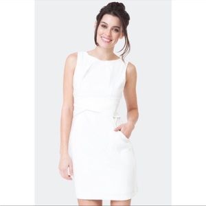 Teeze Me Cross Waist Sheath Career Dress with Pockets